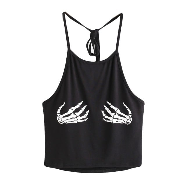 Női trikó vicces nyomattal fekete M