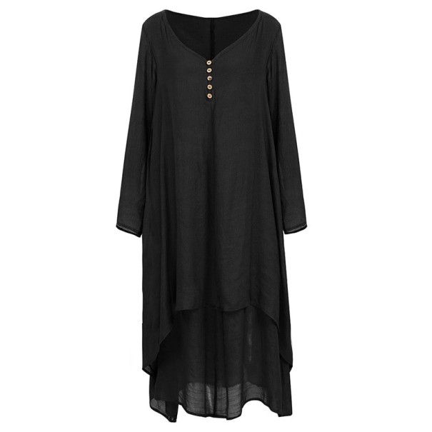 Női tunikás ruha fekete 5XL