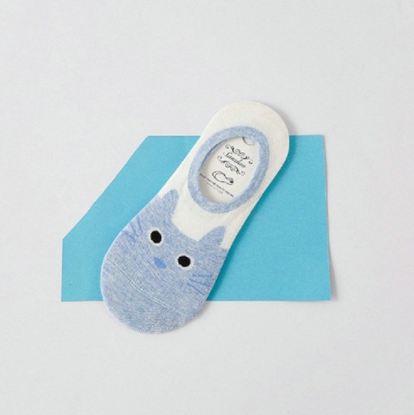 Női zokni macskával J2827 kék Női zokni macskával J2827 kék