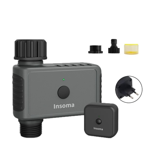 Nome del prodotto: Set 1 pz timer di irrigazione WiFi intelligente Insoma con connettore EU e applicazione per controllo remoto 1