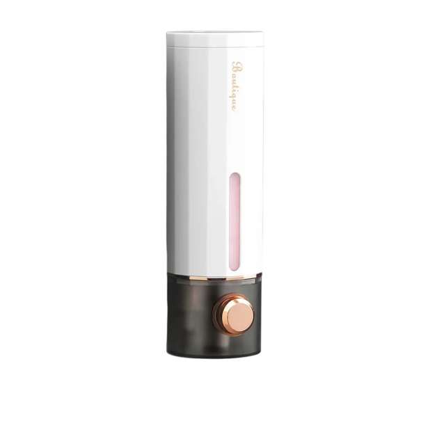Non-perforating Wall-Mounted Soap and Sanitiser Dispenser Holder for Shower Gel and Shampoo Home and Hotel Use Press Wall-Mounted Container white