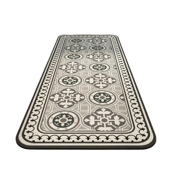 Non-Slip Carpet 50 x 160 cm Retro Tile Pattern Absorbent Long Carpet for Kitchen Bathroom Mat Entrance Mat Home Decoration 1