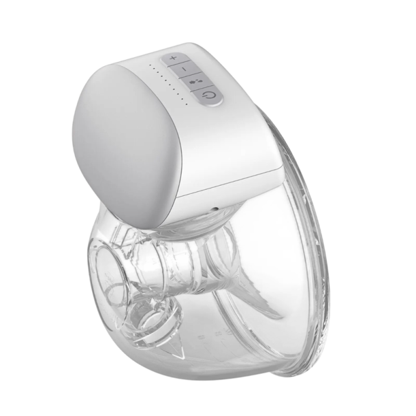 Nositelná elektrická odsávačka mateřského mléka 28 mm 240 ml silikon plast ultratichá technologie USB-C dobíjení pro kojení šedá
