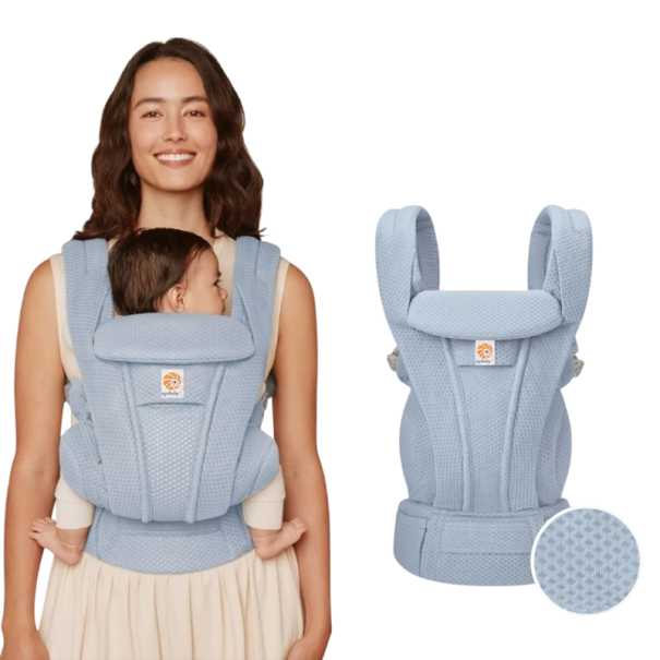 Nosítos ergonomique pour enfants avec bretelles réglables, coton et fibre synthétique, pour le port quotidien de bébé et de jeune enfant bleu