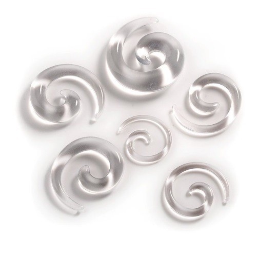 Nosze spiralne - 12 szt przezroczysty
