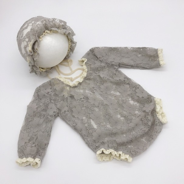 Novorodenecký set čiapky a body sivá