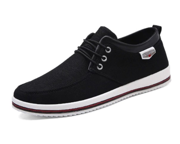 Nowoczesne płócienne buty męskie J2138 czarny 43