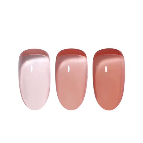 Nowoczesny lak do paznokci 15 ml z efektem jelly UV LED Przezroczysty kolorowy wygląd Szybkoschnąca manicure z trwałością 40–45 dni 1