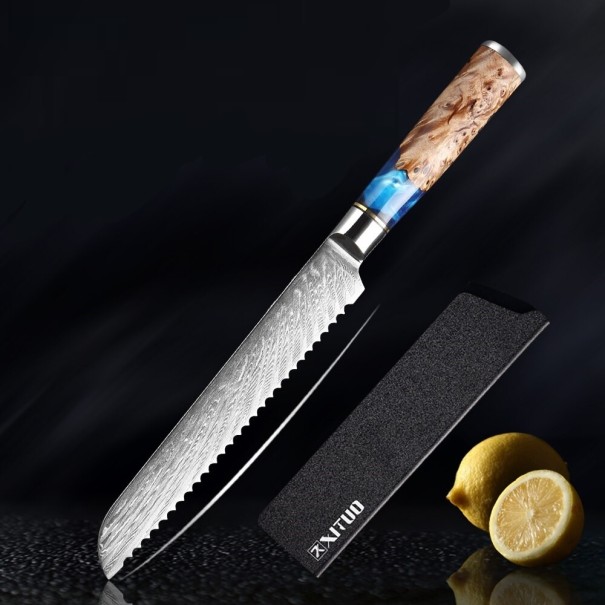Nôž na chlieb z damascénskej ocele 1