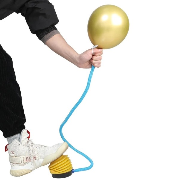 Nožní pumpa na nafukování míčů a lehátek 10,5x10 cm s hadicí 100 cm pro snadné a rychlé huštění sportovních a plážových potřeb 1