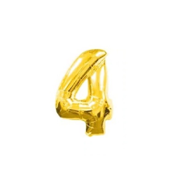 Numerofolioilmapallo kultainen L 4