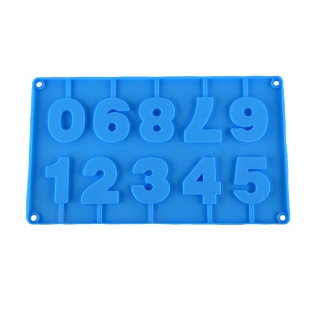 Numeron muotoinen tikkarimuotti sininen