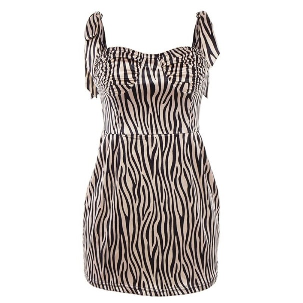 Nyári ruha zebra mintával S