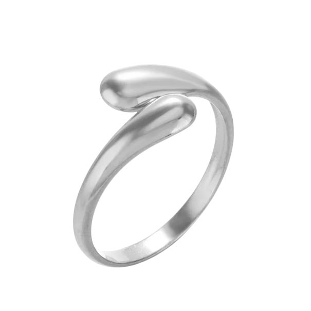 Nyitott spirál női gyűrű Minimalista fémgyűrű egységes spirál formában Állítható méret Elegáns ékszer ezüst