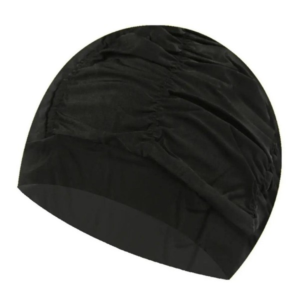 Nylon badmuts, waterdichte badmuts, elastische zwemuitrusting zwart