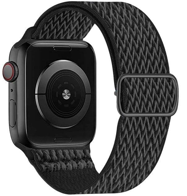 Nylon band voor Apple Watch 38 mm / 40 mm / 41 mm T864 zwart