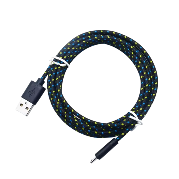 Nylon gyorstöltés Micro USB és USB A kábel 3 m a töltéshez és adatszinkronizáláshoz 2,4A extra hosszú, tartós fonott kábel lila