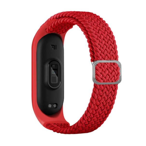 Nylonový remienok pre Xiaomi Mi Band 5 / 6 / 7 T879 červená