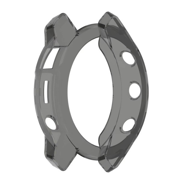 Obal na hodinky Garmin Fenix 6 a 6 Pro Průhledný kryt rámečku Flexibilní TPU pouzdro pro ochranu chytrých sportovních hodinek Garmin černá