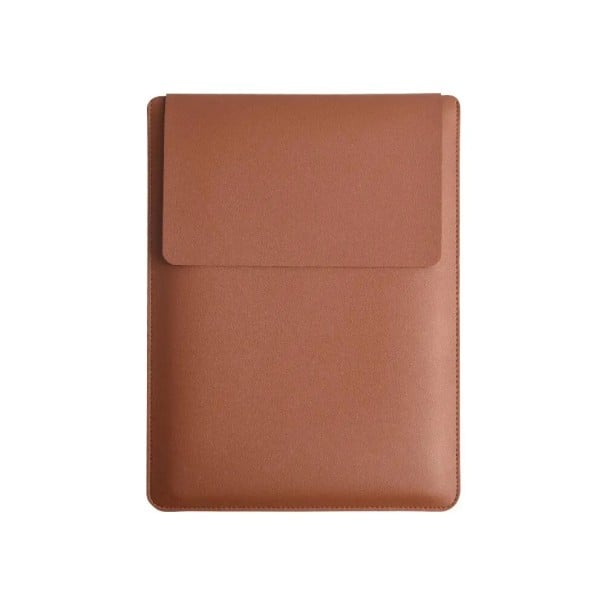 Obal na notebook 16" s funkcí podložky pod myš 37 x 28 cm umělá kůže a měkká plyšová podšívka do kanceláře do školy i na cesty hnědá