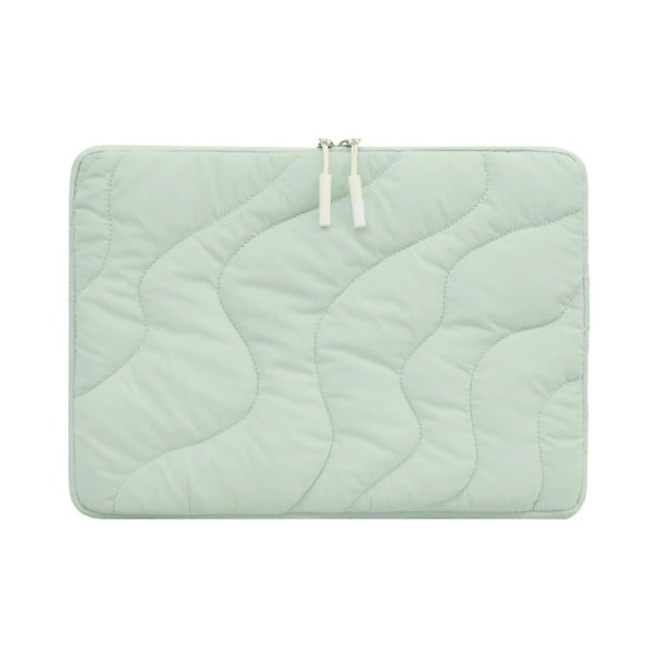 Obal na notebook měkký prošívaný na zip 32,5 x 23,5 cm textilní pouzdro na MacBook Air 13 palců do batohu i aktovky do školy i práce zelená