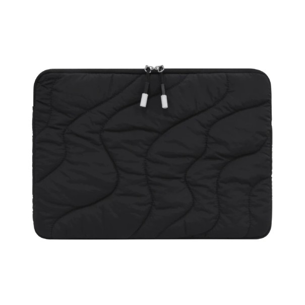 Obal na notebook měkký prošívaný na zip 34,5 x 24,5 cm textilní pouzdro na MacBook Pro 14 palců do batohu i aktovky do školy i práce černá