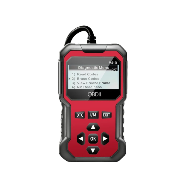 OBD2-diagnosefoutcodelezer voor auto's en vrachtwagens Bluetooth Elm327 iOS Android ABS SRS Real Data Chip V410 rood