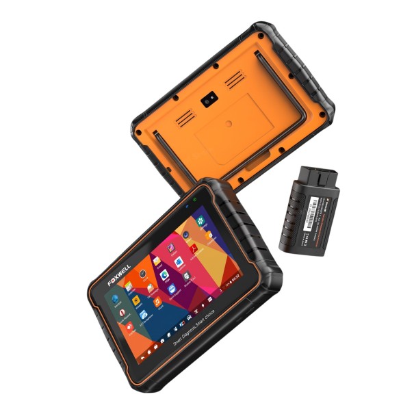 OBD2 GT60 Diagnostic Tablet with 7-Inch Display, 5000 mAh Battery, Wireless VCI and Bidirectional Testing in Black and Orange 1