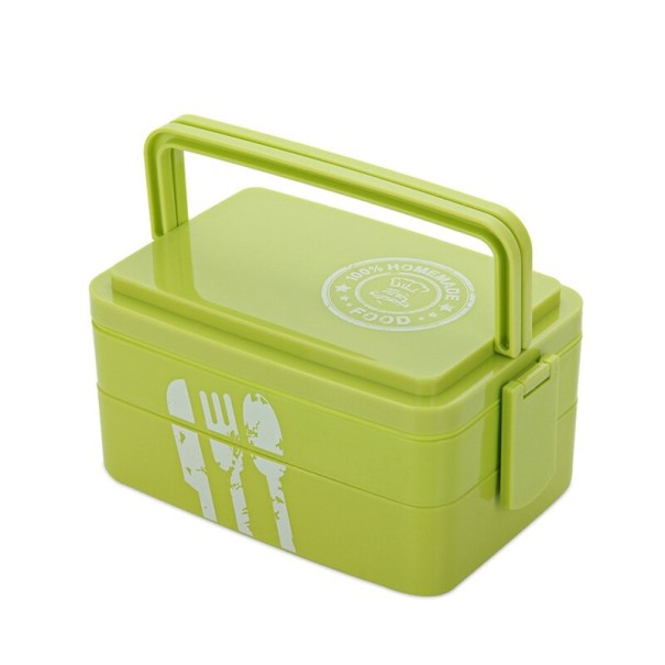 Obědový box s nápisy zelená M