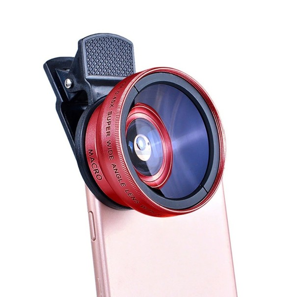 Objektív pre mobilný telefón červená