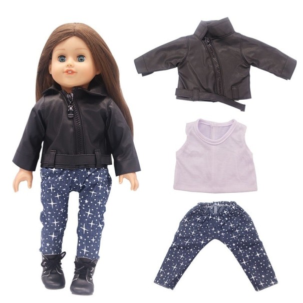 Oblečenie pre bábiku 4 ks 1
