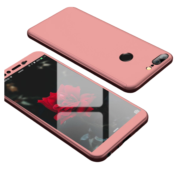 Obojstranný kryt s tvrdeným sklom na Huawei Mate 20 Lite svetlo ružová