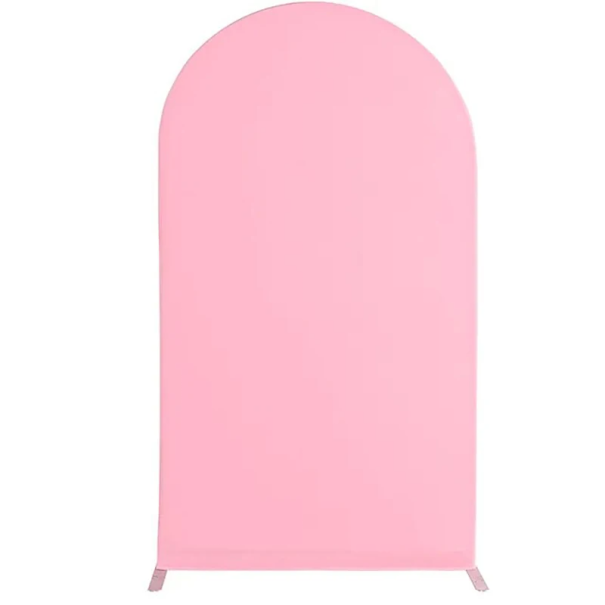Oboustranný elastický potah na svatební oblouk 120x50 cm spandexová kulisa pro dekoraci stojanu na balónky svatby a narozeninové oslavy růžová