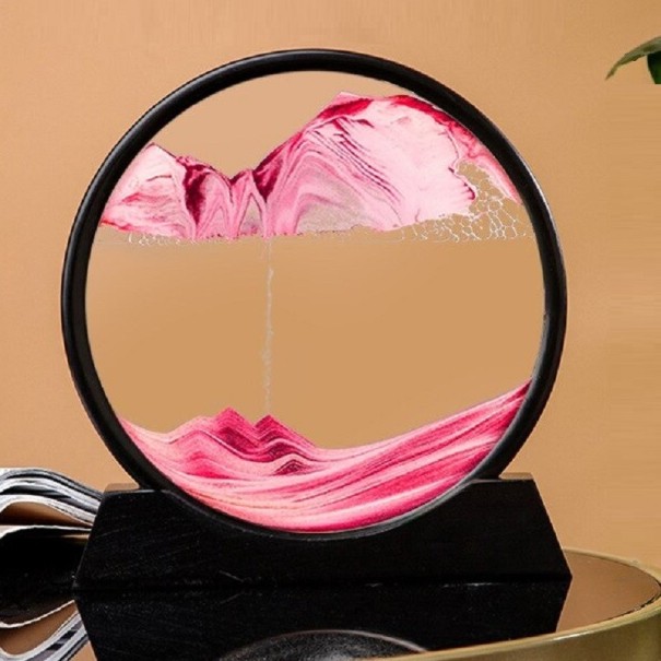 Obraz 3D ruchomych piasków 18 cm różowy