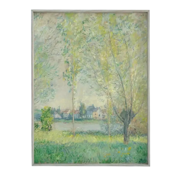 Obraz na zeď 30 x 40 cm Vrby Claude Monet Impresionizmus Plátenný tisk Bez rámu Umelecký plagát Prírodný motív Dekorácia 1