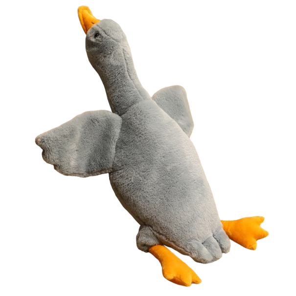 Oca di peluche 160 cm grigio