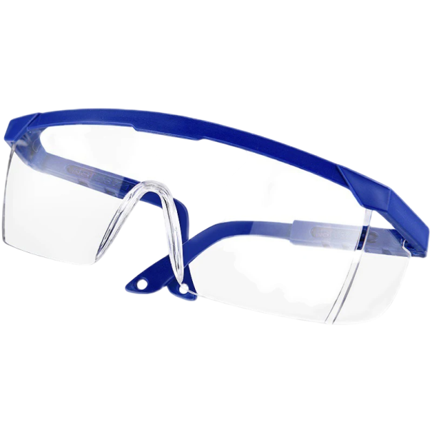 Occhiali da ciclismo contro vento e pioggia Lunghezza delle asticelle regolabile 139–150 mm Struttura in plastica Larghezza 150 mm Altezza 55 mm blu