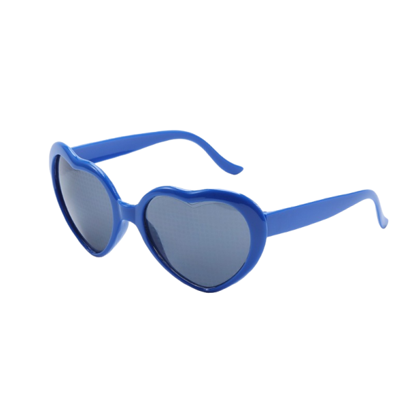 Occhiali da donna con effetto cuore blu
