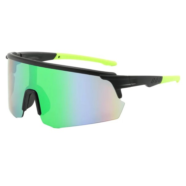 Occhiali da sole sportivi 1058 31 g telaio in PC e lenti UV protezione contro il riverbero occhiali da ciclismo specchiati per corsa outdoor verde