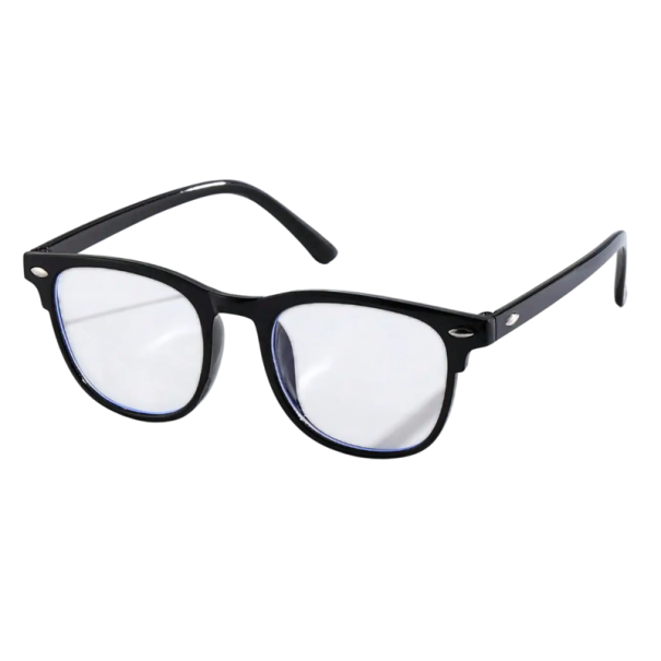 Occhiali in plastica con filtro per luce blu Protezione degli occhi durante il lavoro al computer Occhiali eleganti senza diottrie Sollievo dalla fatica degli occhi nero