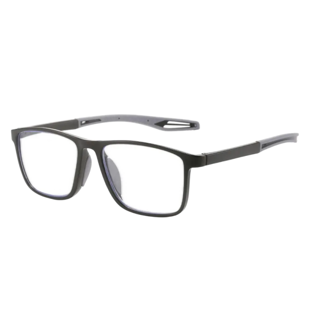 Occhiali multifocali in plastica per la lettura +3,00 materiale TR90 con filtro per la luce blu Struttura leggera e resistente Protezione degli occhi durante il lavoro grigio