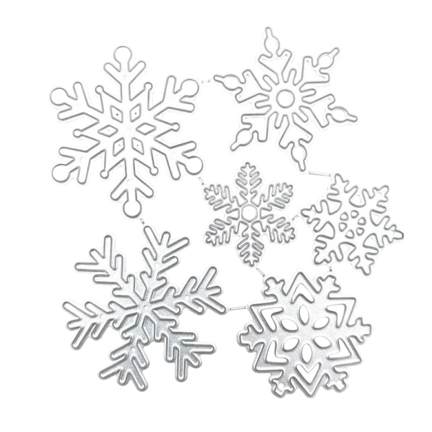Ocelová vyřezávací šablona sněhové vločky 9,8 x 9,4 cm kovová cutting dies detailní vzory pro scrapbooking výrobu přání dekorací 1