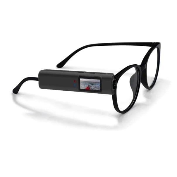 Ochelari cu cameră pentru înregistrarea video 2,7K 30 fps cu un unghi de 110° ecran IPS de 0,96" înregistrare în MP4 baterie de 250 mAh și USB-C negru