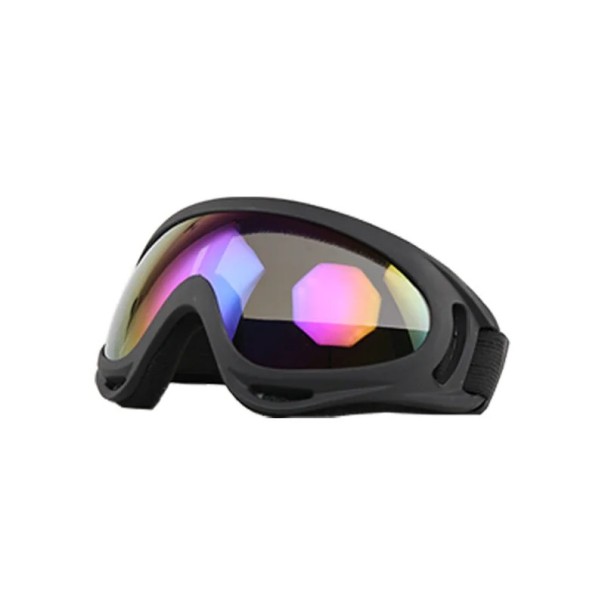 Ochelari de ciclism sportivi 18,5 cm x 8 cm Rame negre cu lentilă transparentă colorată Protecție pentru ochi împotriva vântului și prafului culoare
