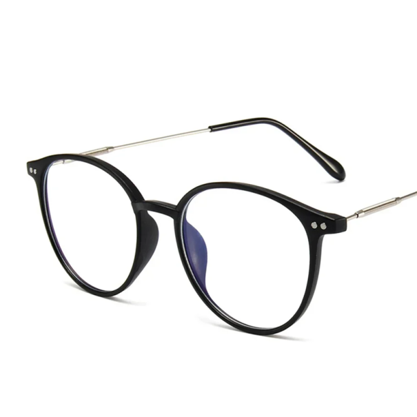 Ochelari de protecție cu filtru de lumină albastră Lentile elegante și transparente Anti-oboseală oculară Lucru pe calculator Dispozitive mobile negru argintiu