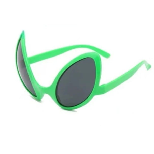 Ochelari de soare extraterestri 13,5 x 8,5 cm Ochelari futuristici în formă de ochi extraterestri Ochelari retro pentru festivaluri accesoriu verde