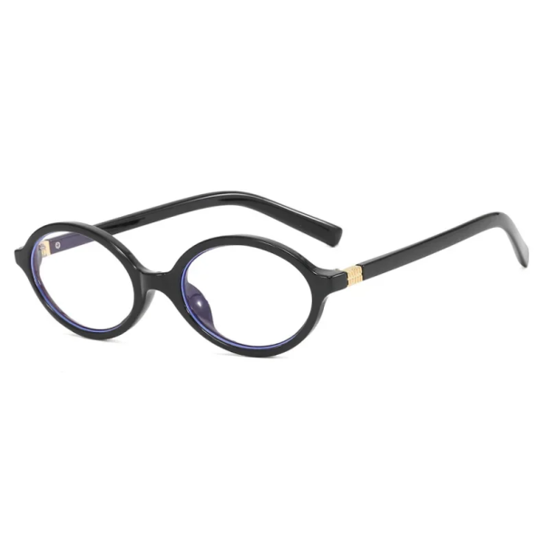 Ochelari ovali din plastic cu filtru de lumină albastră Ochelari eleganți pentru lucrul la calculator Protecție pentru ochi Previne oboseala ochilor Confortabili de purtat negru