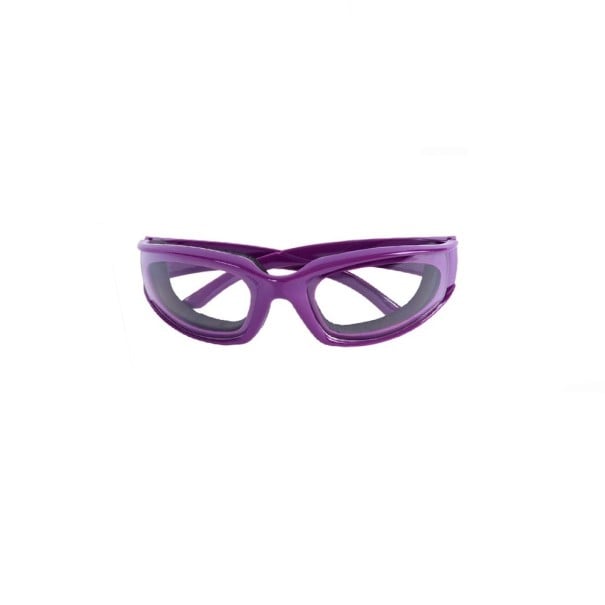 Ochelari pentru tăiat ceapă cu umplutură din spumă Protecție oculară împotriva lăcrimării în bucătărie Ramă din plastic Dimensiuni cca 14,2 x violet