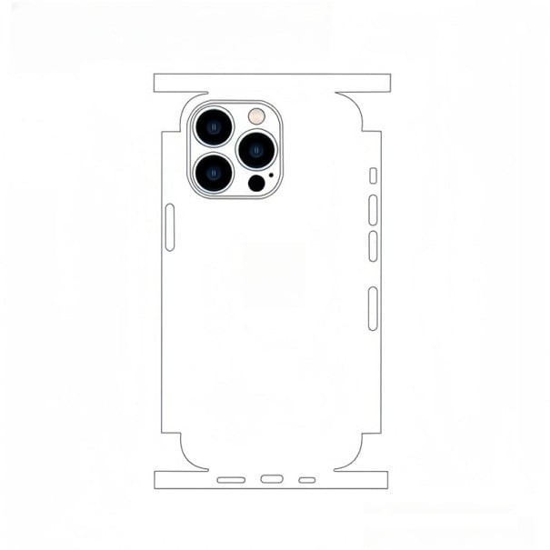 Ochranná folie pro iPhone 16 Pro na zadní stranu telefonu, odolná proti poškrábání bílá