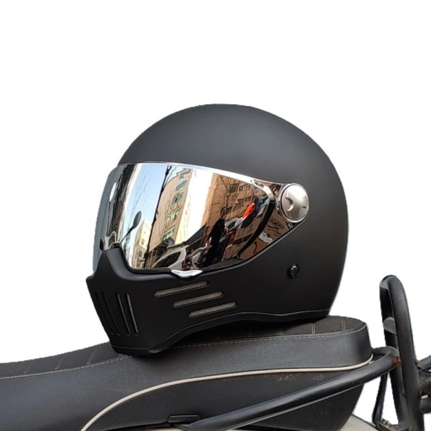 Ochranná motocyklistická integrální helma s brýlemi Matná černá XXL